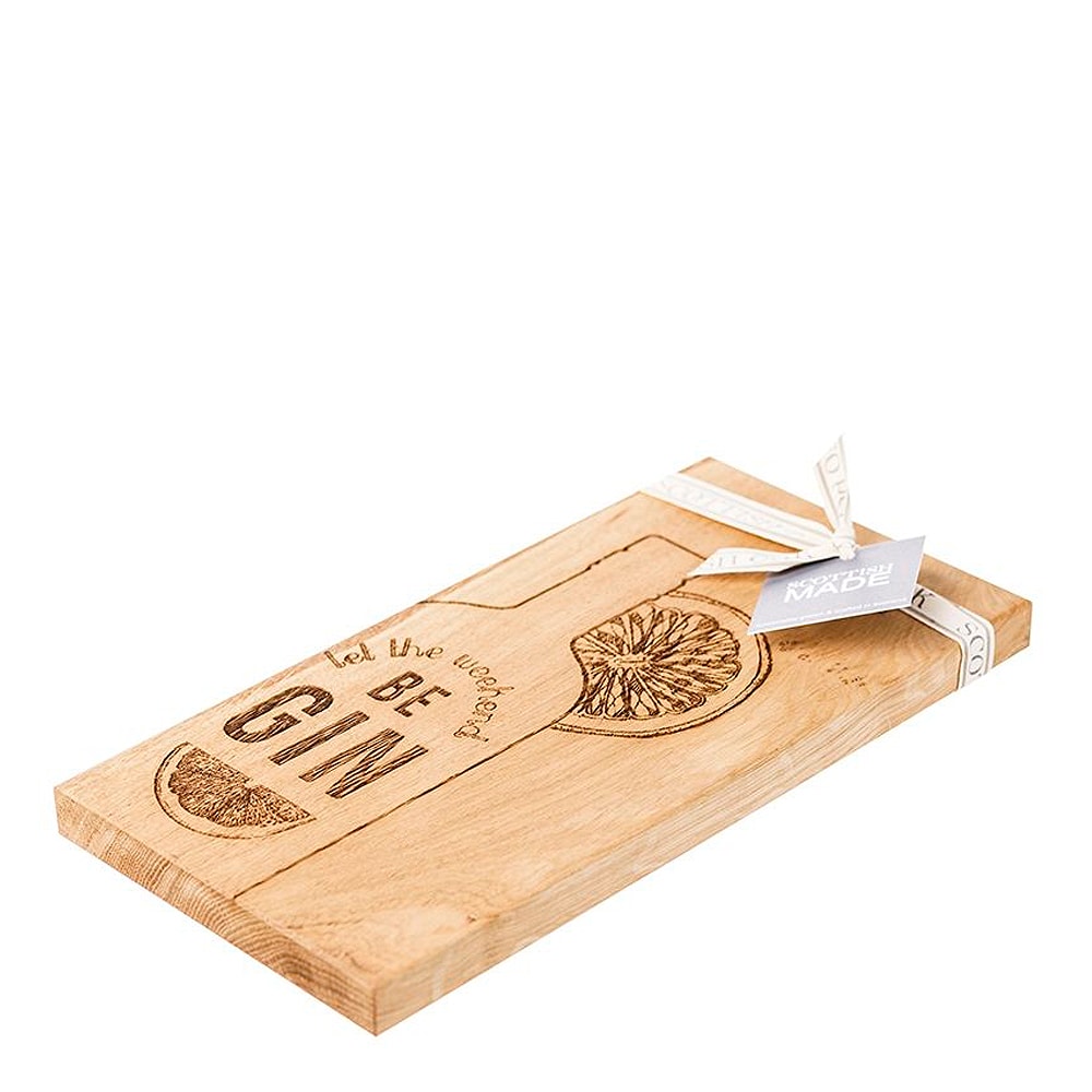 Skärbräda Ek Let the Weekend Be Gin 30x15 cm