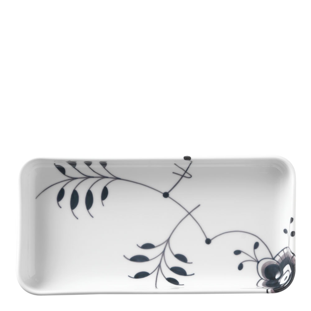 Black Fluted Mega Fat Rektangulärt 24 cm