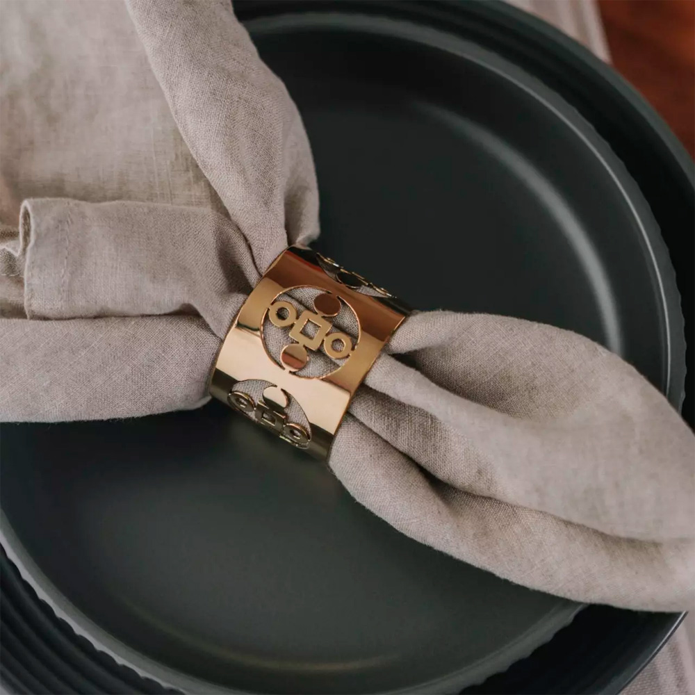 Anima Gemella Servettringar 5 cm 2-pack Mässing