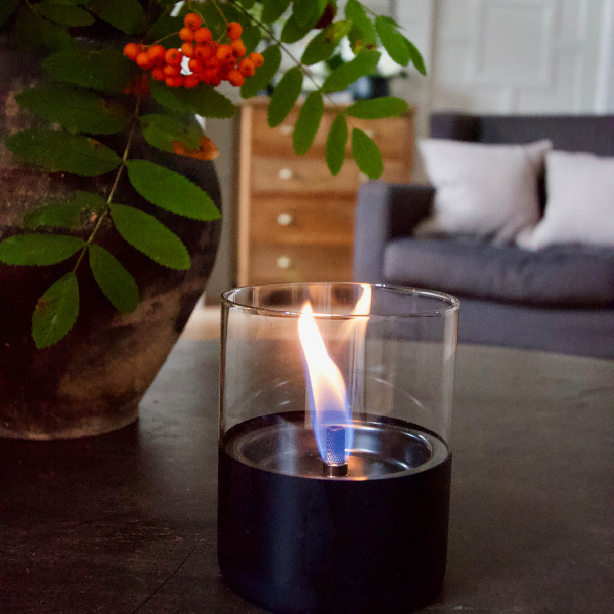 Lilly Lykta 10 cm Svart