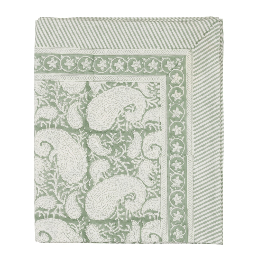 Big Paisley Bordsduk 150x350 cm Gr&ouml;n