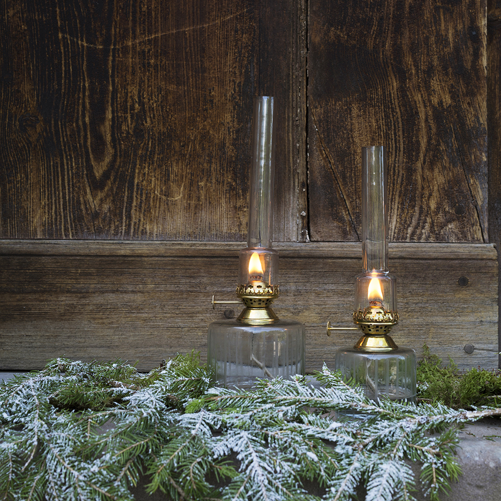 Fotogenlampa Rak Liten Glas Klar