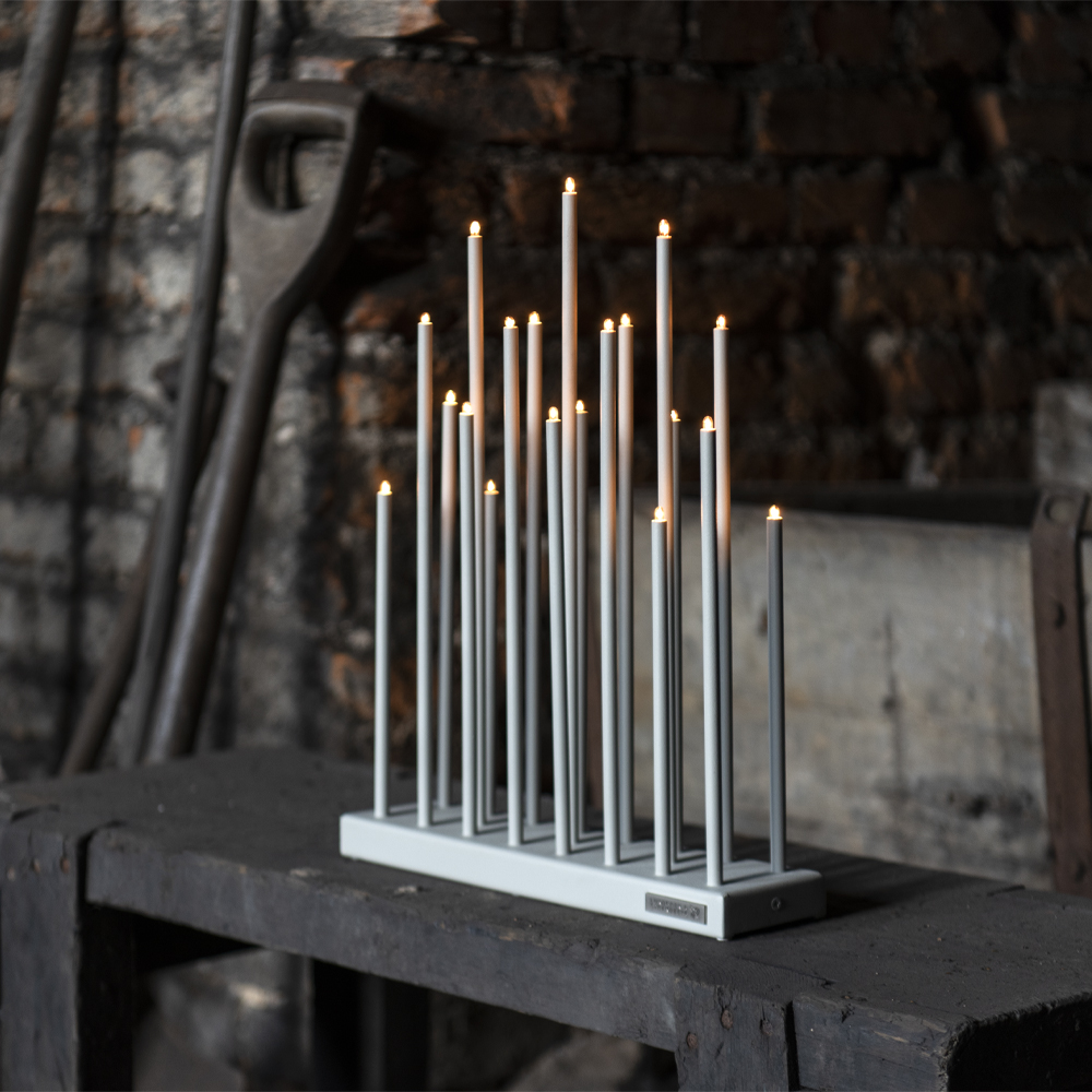 Elflugan Adventsljusstake Grande 50x12,5 cm Ljusgrå