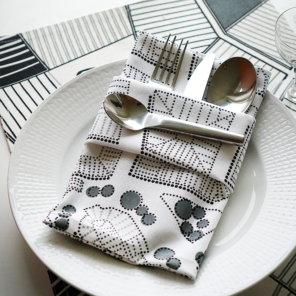 Sweden from Above Kökshandduk City 50x70 cm Grå