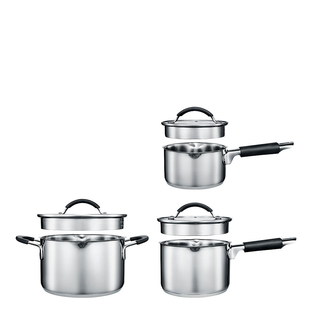 Backaryd Kastrullset 3 delar med glaslock