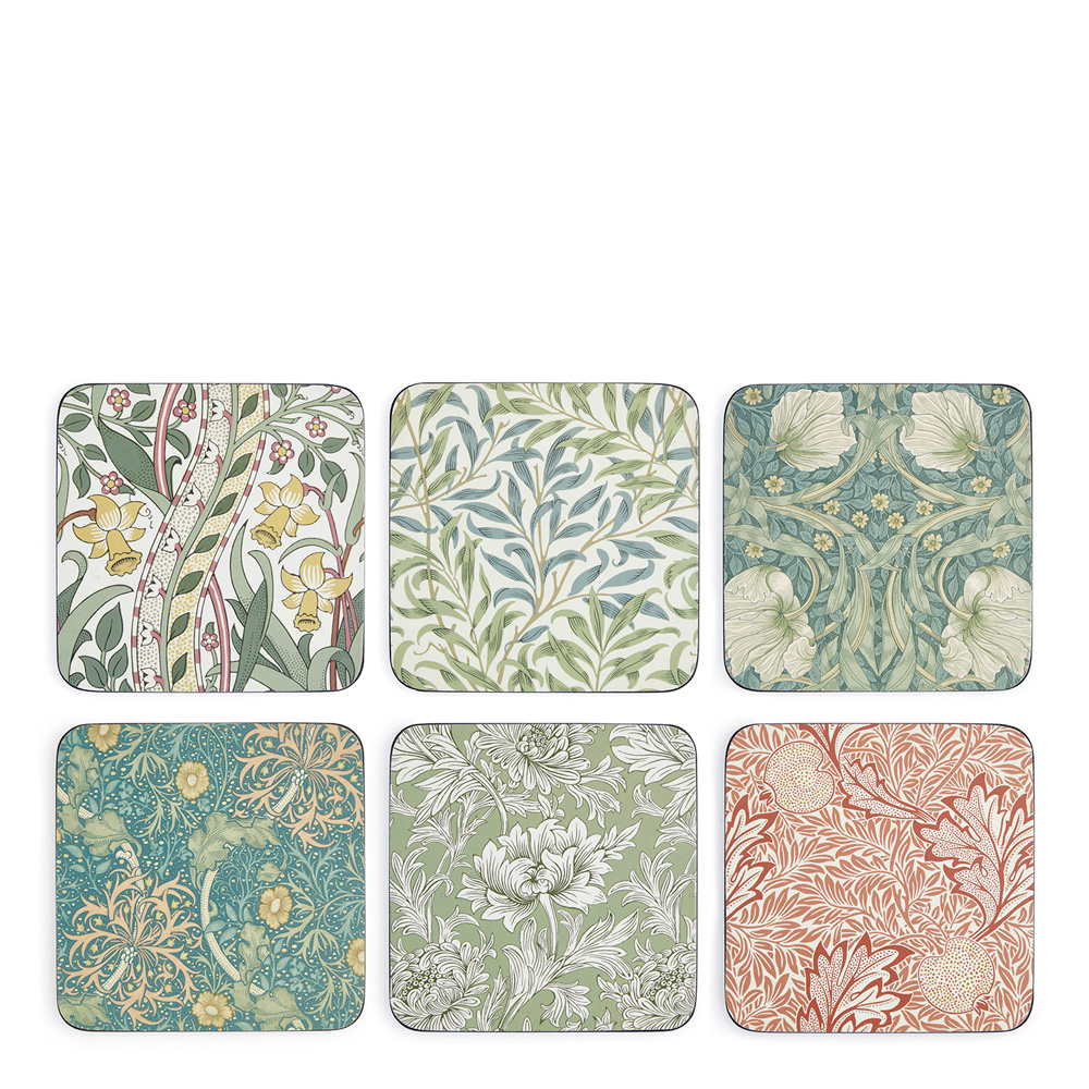 Morris & Co Glasunderlägg Mix & Match 6-pack Flerfärgad