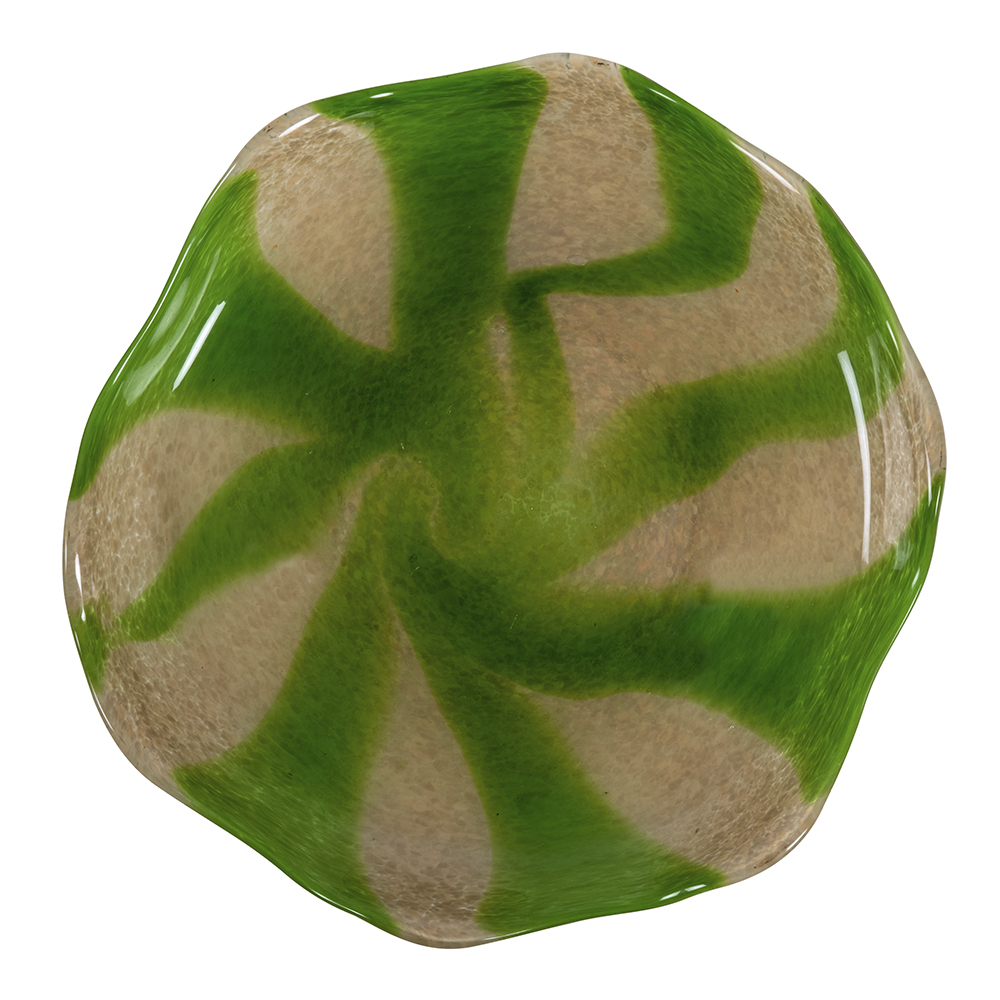 Curve Fat 29x28 cm Grön/Beige Randig