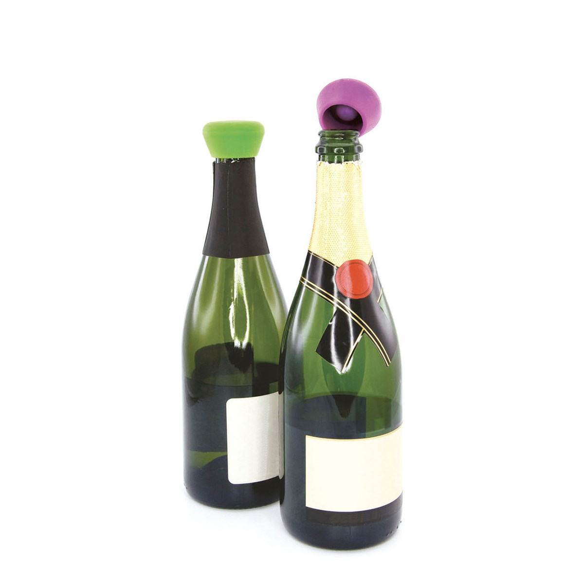 Champagne Stopper Silikon Svart