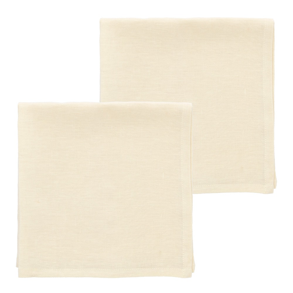 Pure Linen Tygservett 45x45 cm 2-pack Ecru