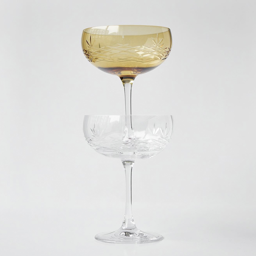 Crispy Gatsby Champagneskål 30 cl 2-pack Gul