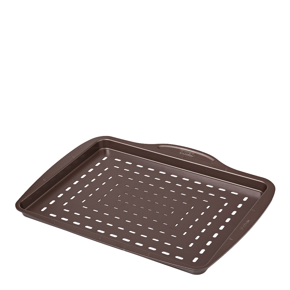 Asimetria Pizzaform Kolstål perforerad 37x29 cm