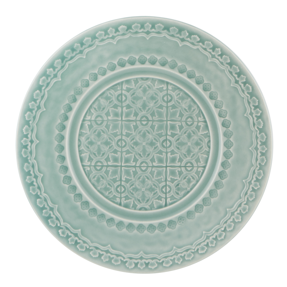 Rua Nova Tallrik flat 22 cm Aqua