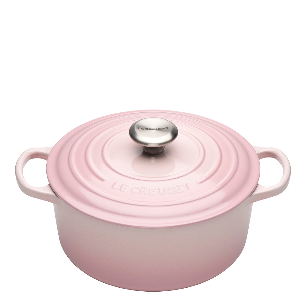 Signature Gjutjärnsgryta rund 24 cm 4,2 L Shell Pink