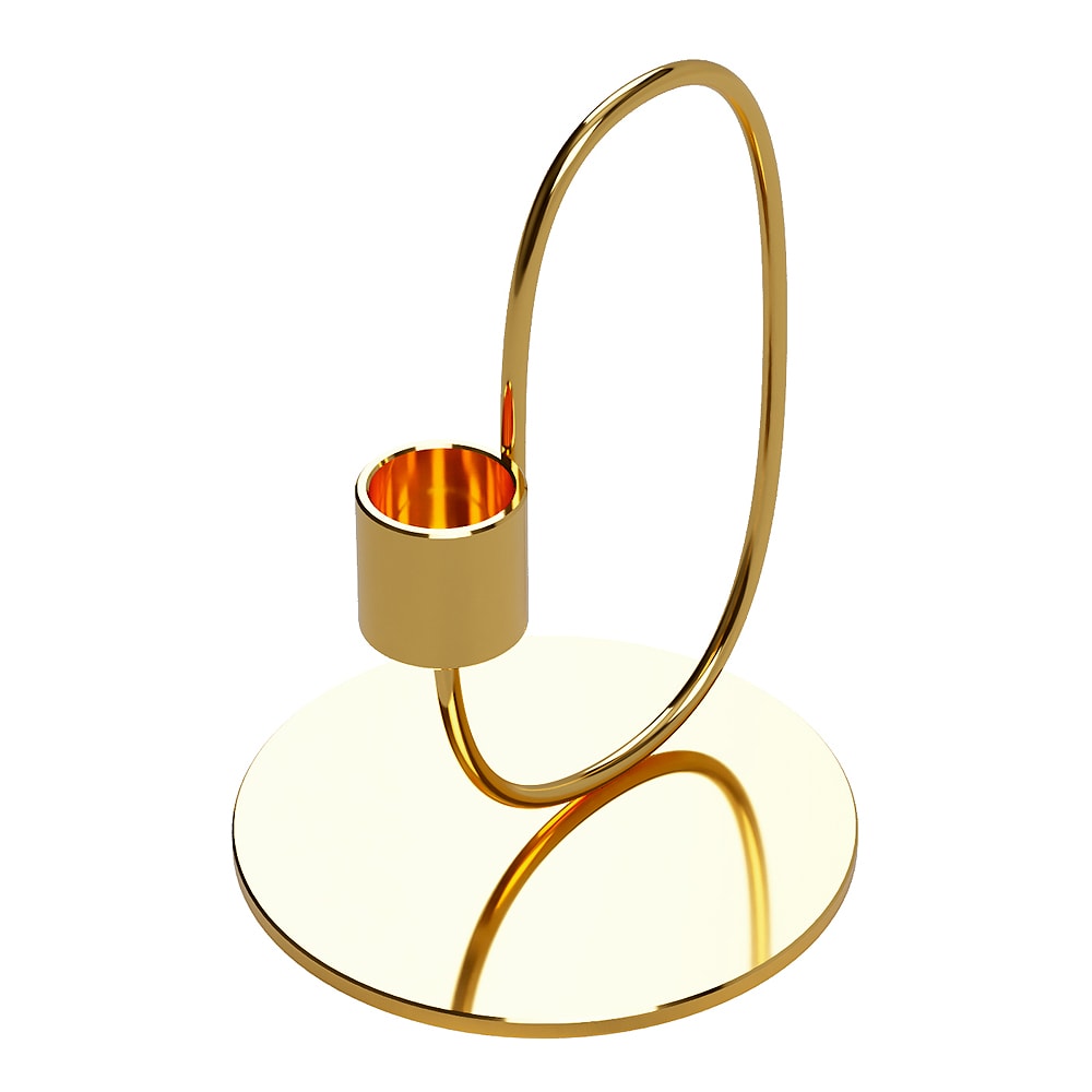 Swoop Ljusstake 13 cm Mässing