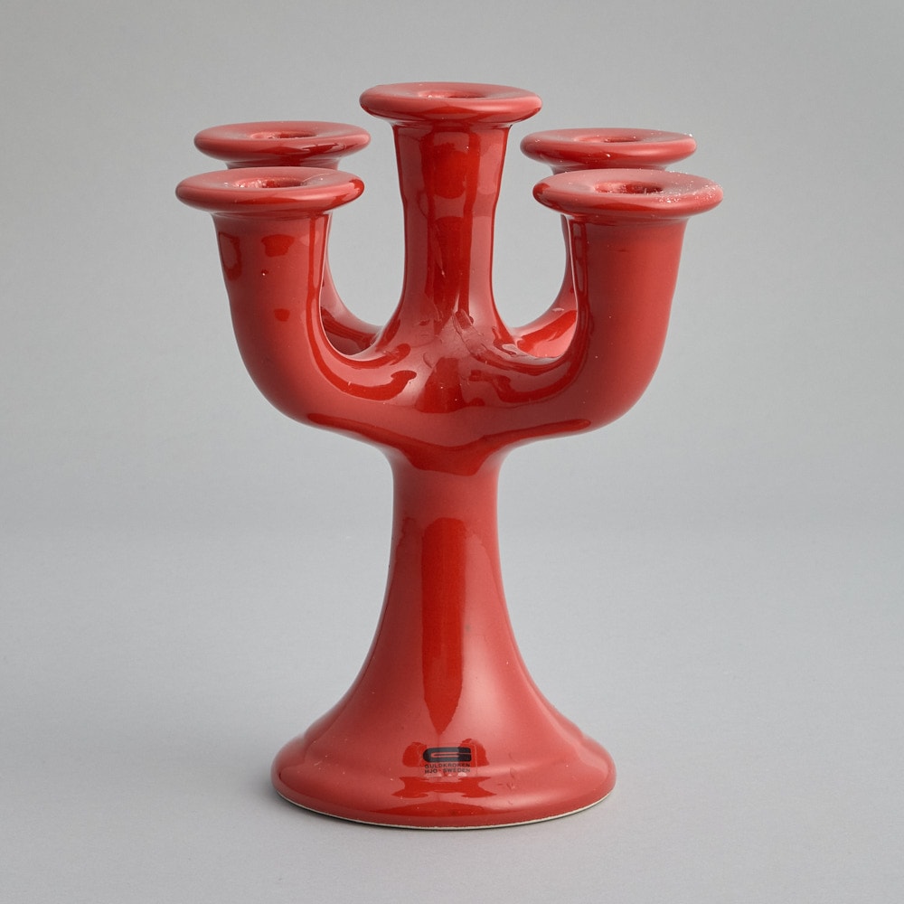 Guldkroken Ljusstake Röd