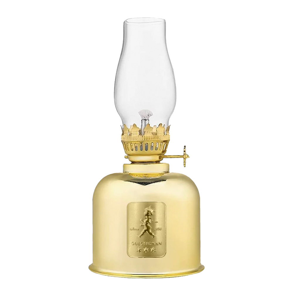 Oljelampa 20 cm Guld