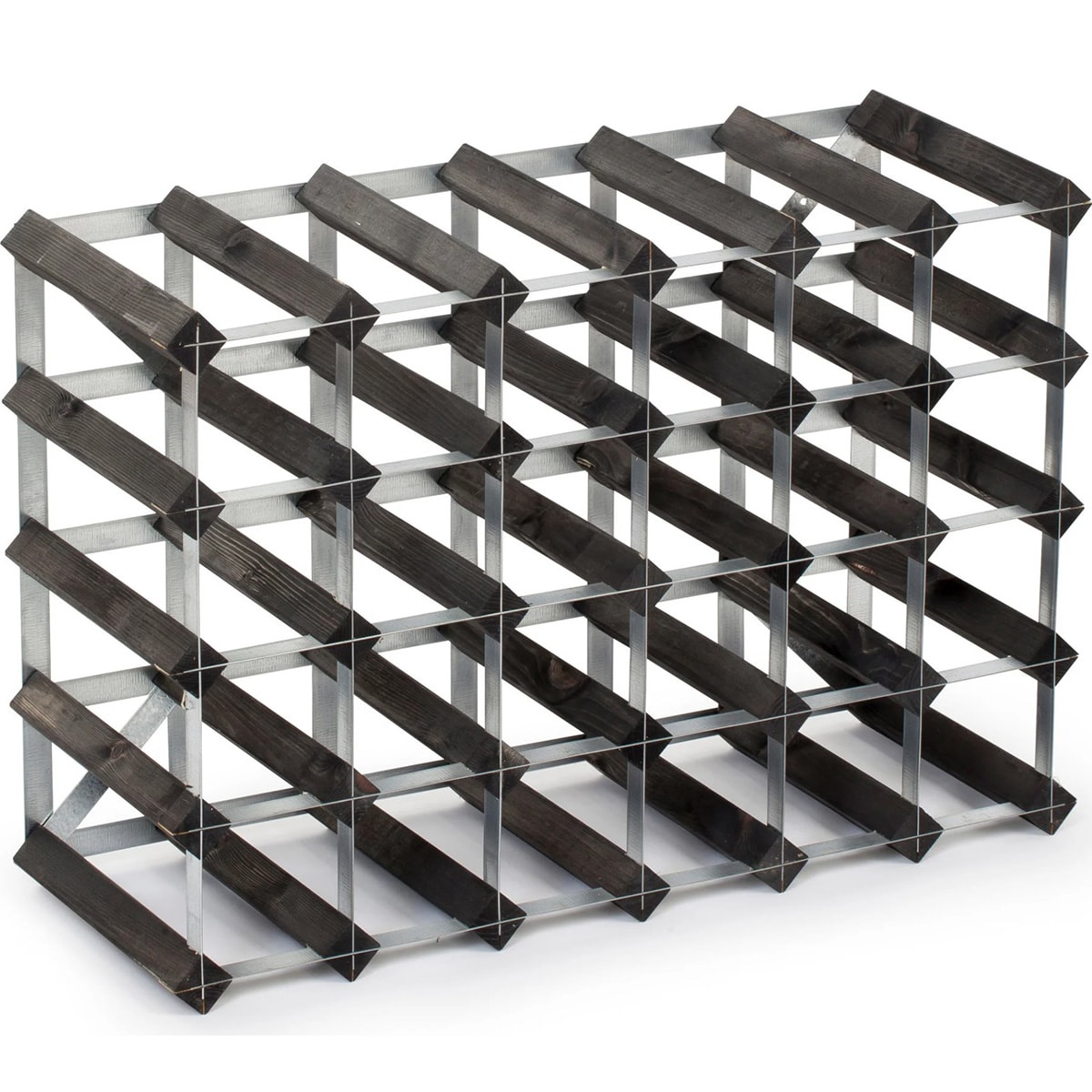 Vinställ 61 cm Svart Ask