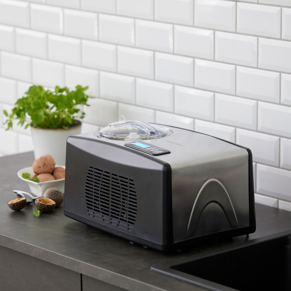 Glassmaskin med Kompressor 1,5 L 150 watt Stål/Svart