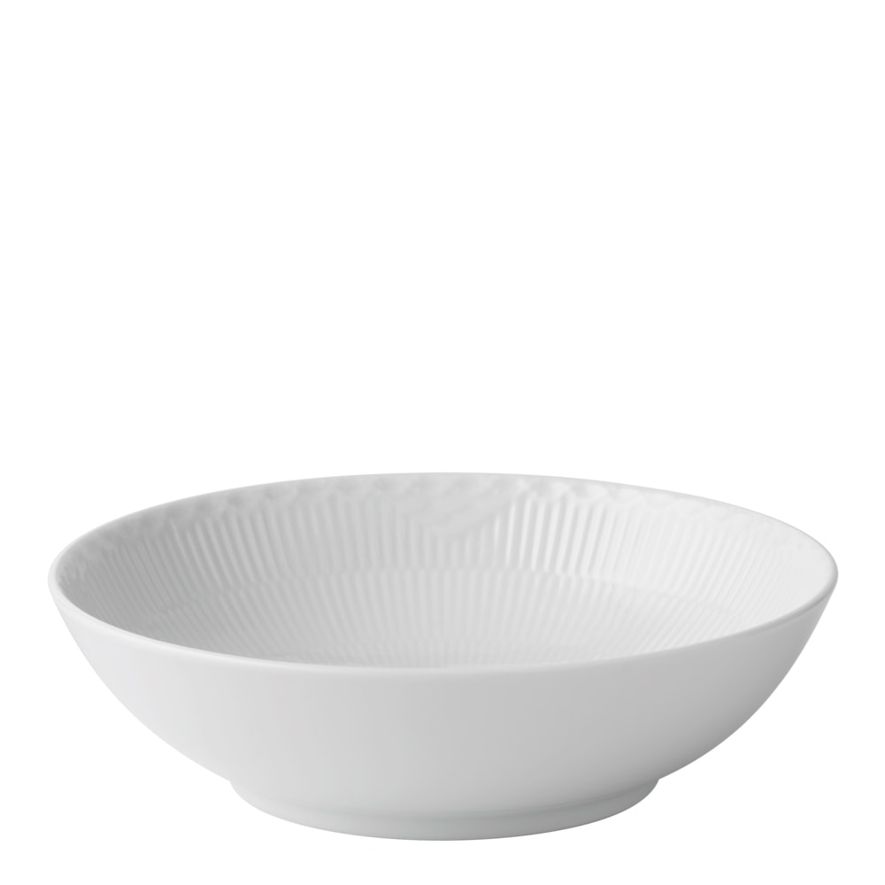 White Fluted Half Lace Skål 1,1 L