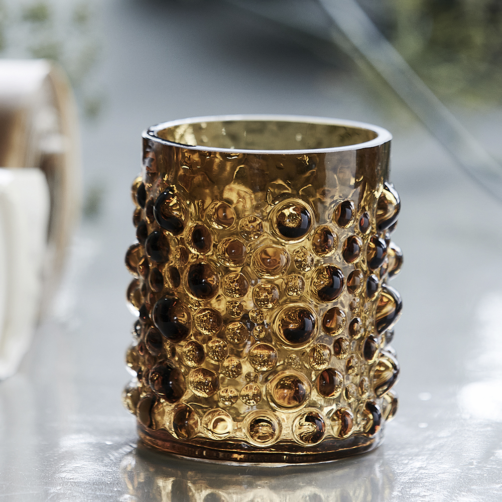 Foam Ljuslykta 11 cm Amber