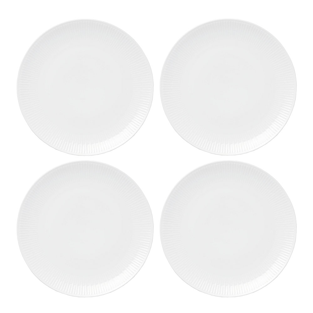 Relief Tallrik 22 cm 4-pack Vit