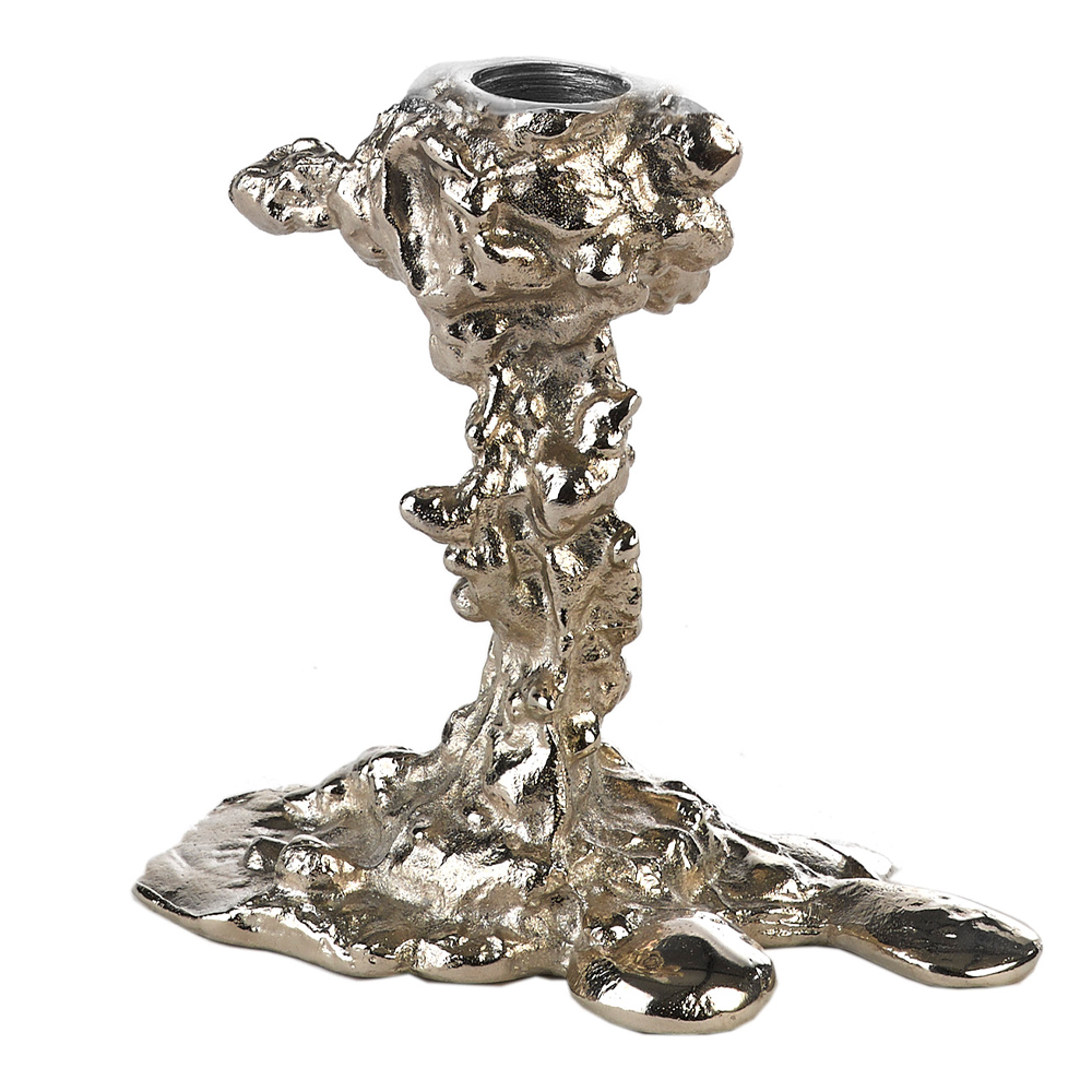 Drip Ljusstake 14 cm Silver