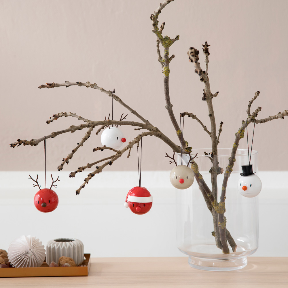 Hoptimist Snögubbe Julkula 2-pack Vit