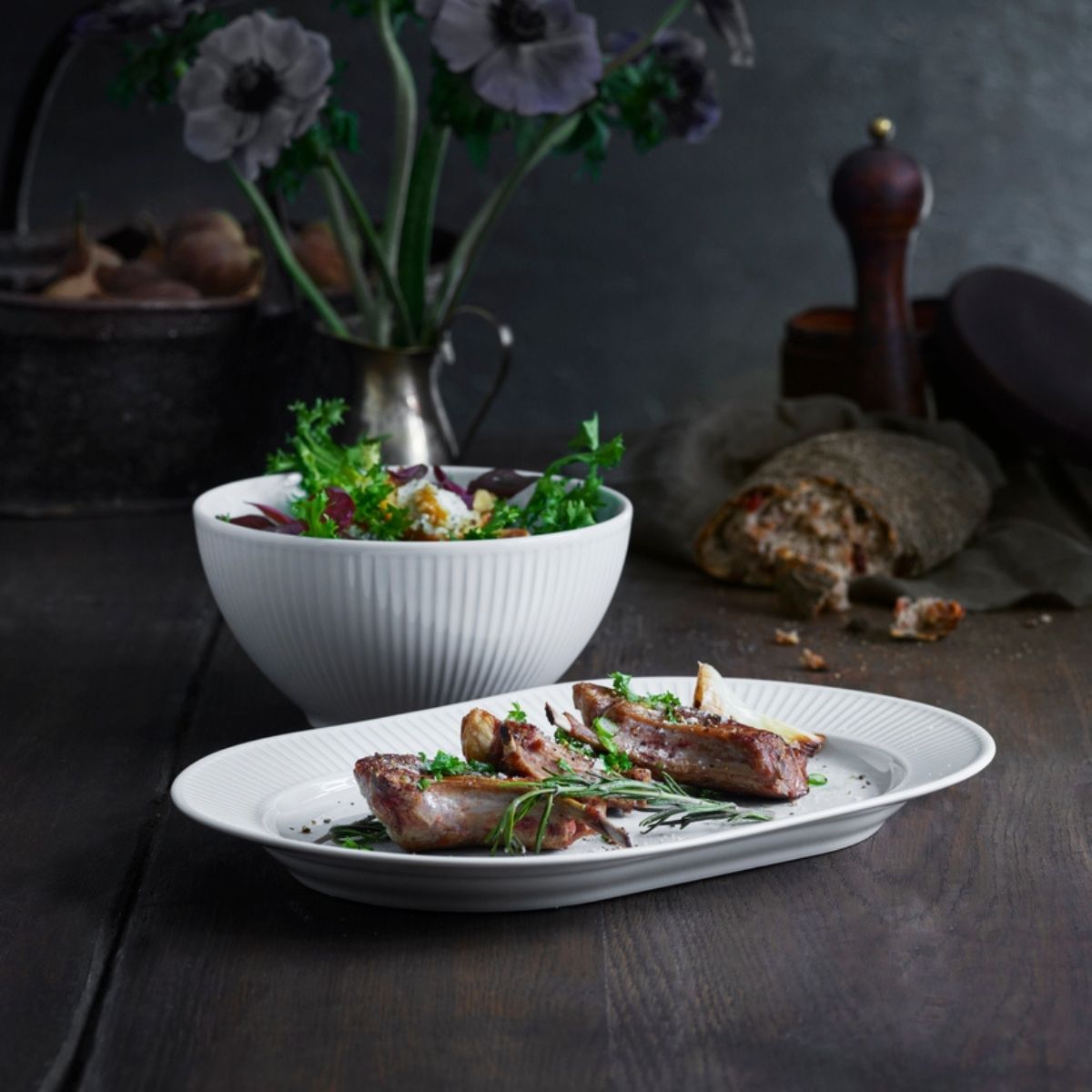 Plissé Sk&aring;l 20 cm 1,65L Vit