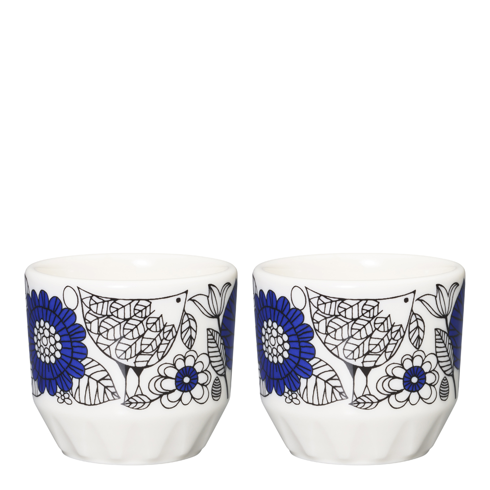 Pastoraali Äggkopp 4 cl 2-pack Blå/vit