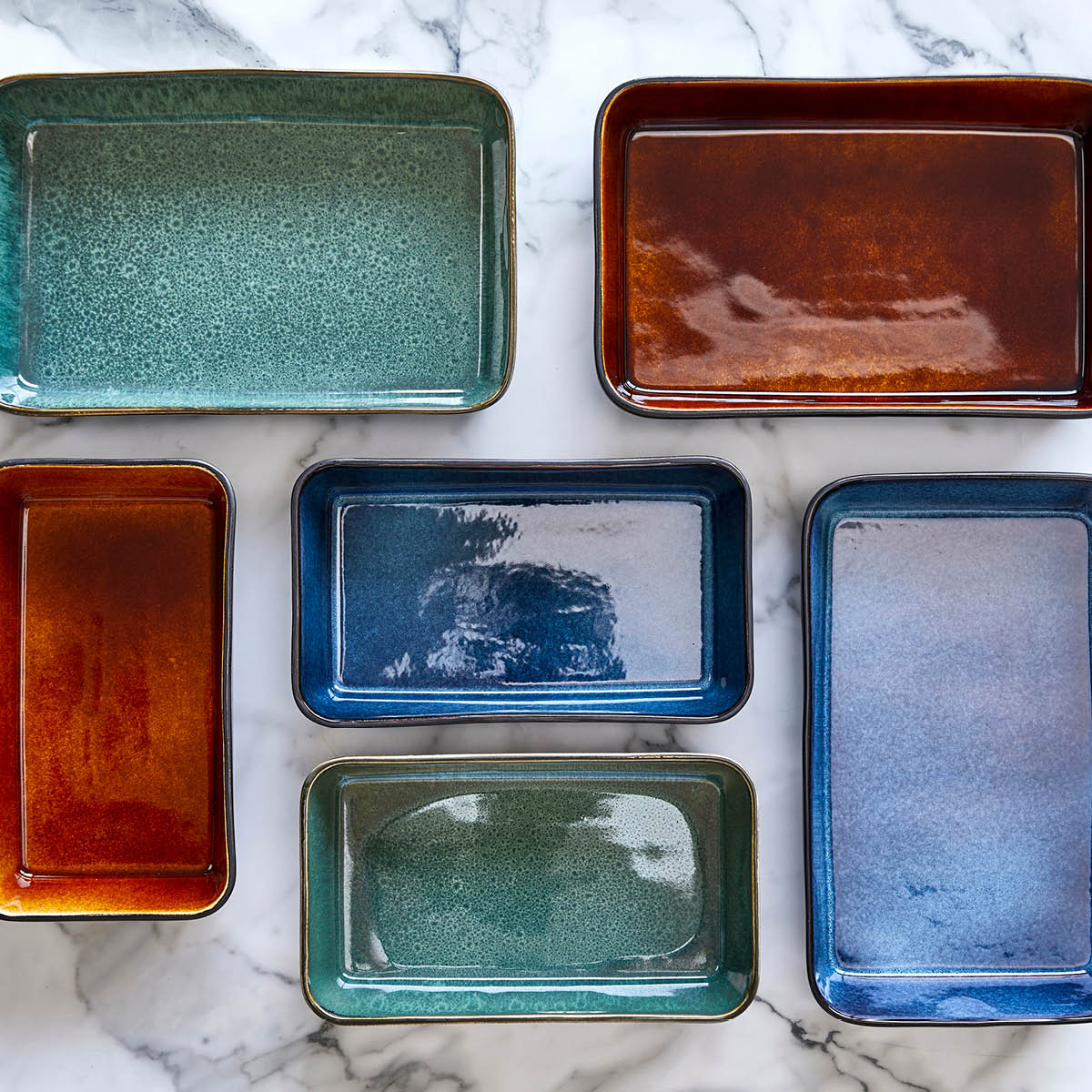 Form 19x14 cm Svart/Mörkblå