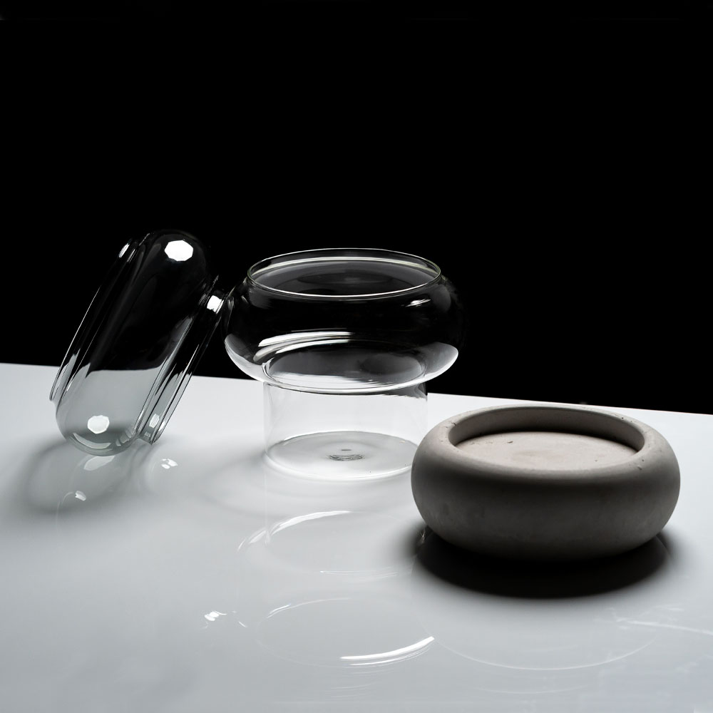 Bagel Lykta/Vas 11x12 cm Amber