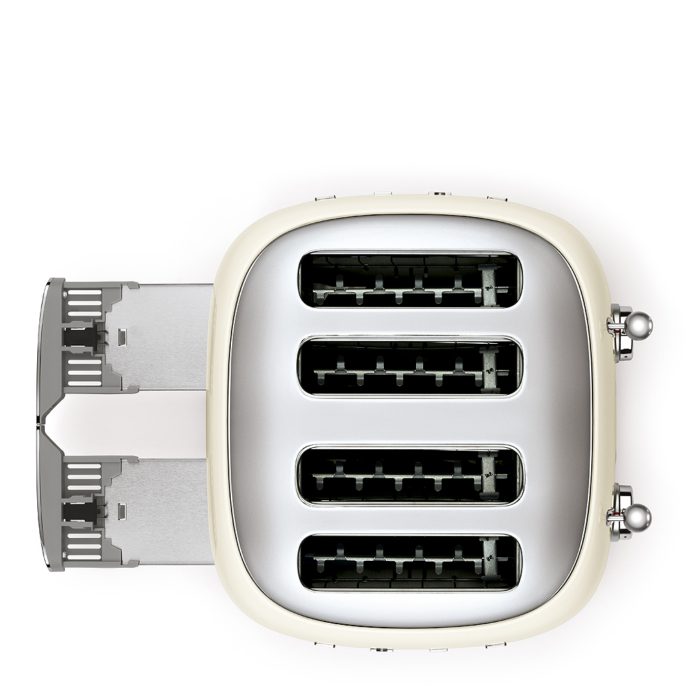 Smeg 50's style Brödrost 4 skivor kvadrat Creme