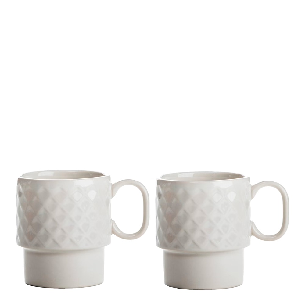 Coffe & More Kaffemugg 25 cl 2-pack Vit