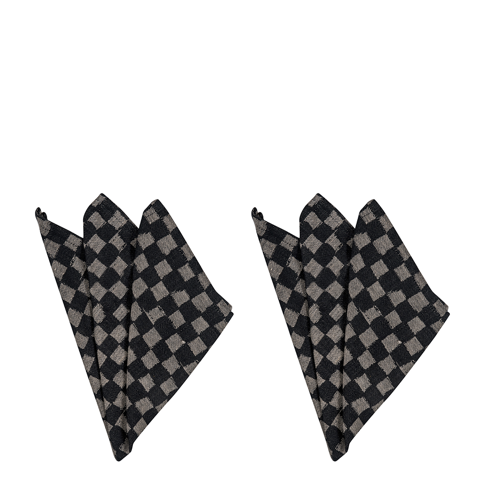 Checki Servetter 2-pack Svart Rutig