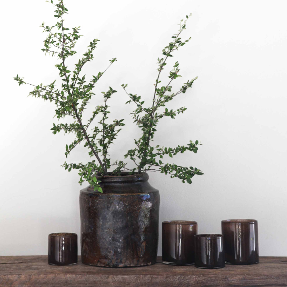 Lyric Ljuslykta 8x8 cm Dark Brown