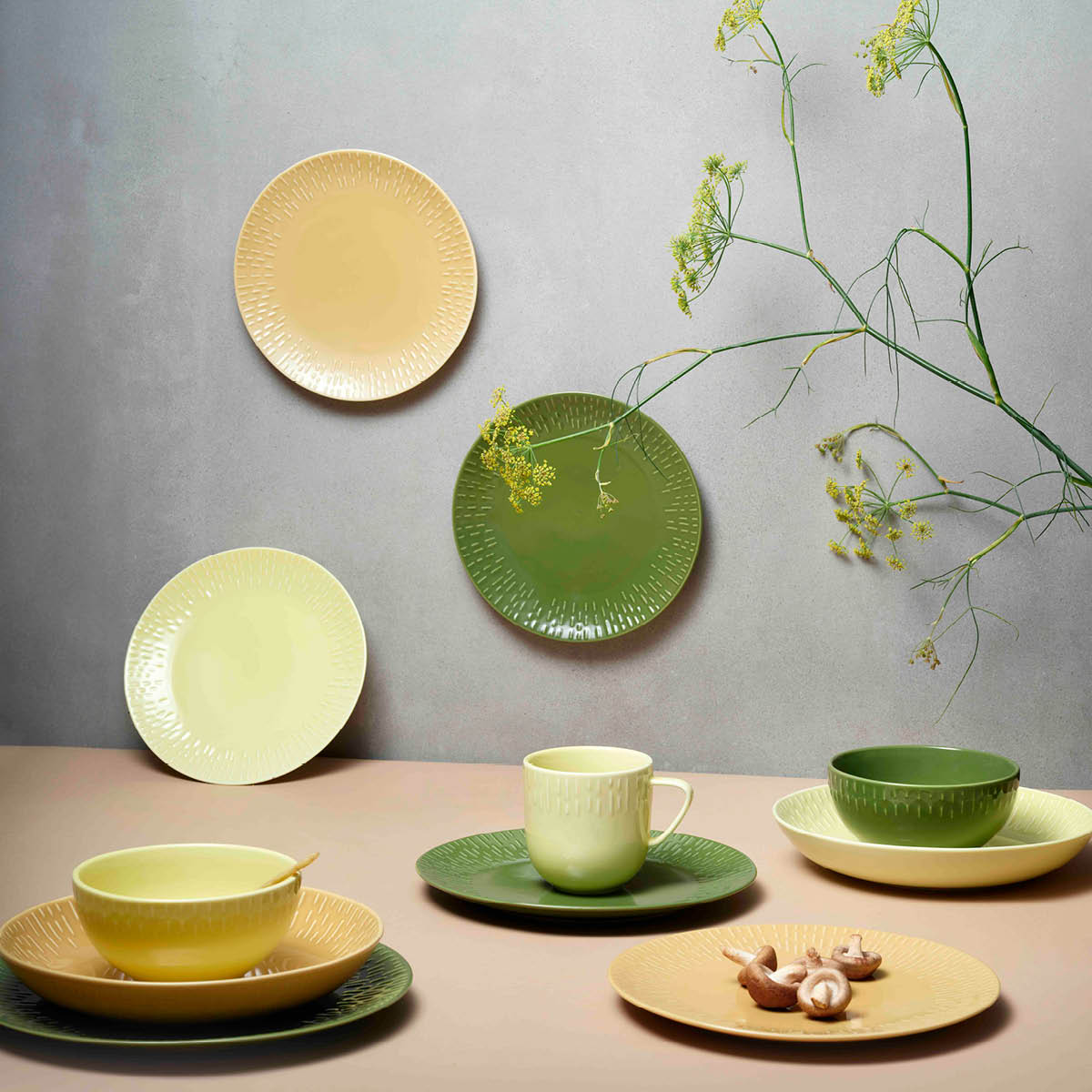 Confetti Tallrik 24 cm Citron