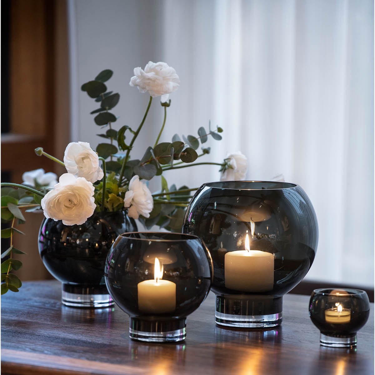 Galaxie Lykta/Vas 17 cm Grå