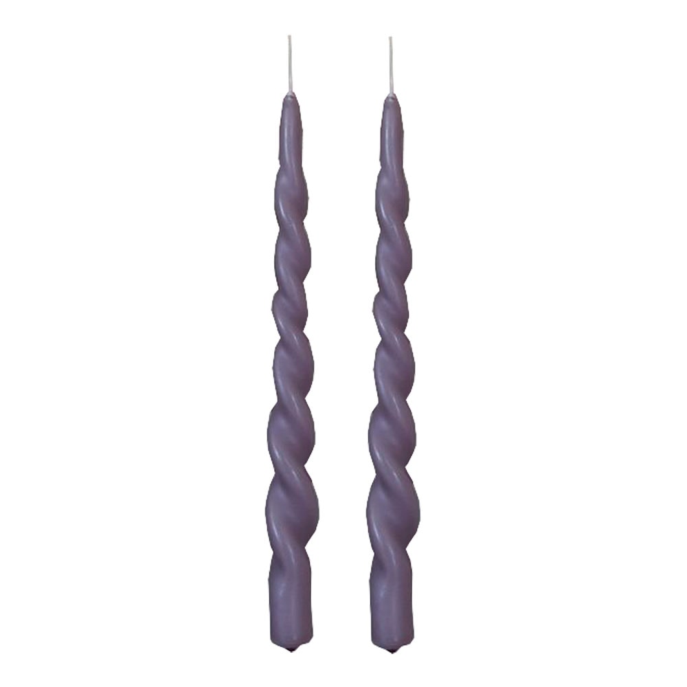 Snurrade ljus 29 cm 2-pack Lila