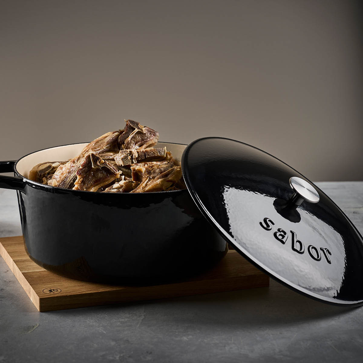 Sabor Gjutjärnsgryta 9,5 L Svart
