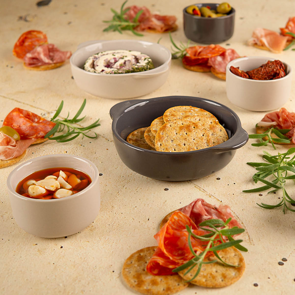 Ugnfast Form Stengods 18x15 cm Grå