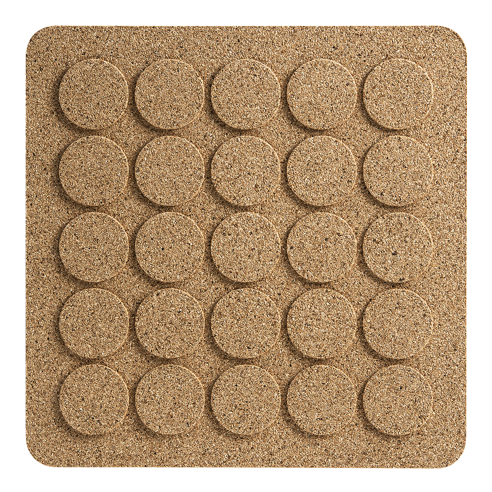 Grytunderlägg Kork 20x20 cm Natur