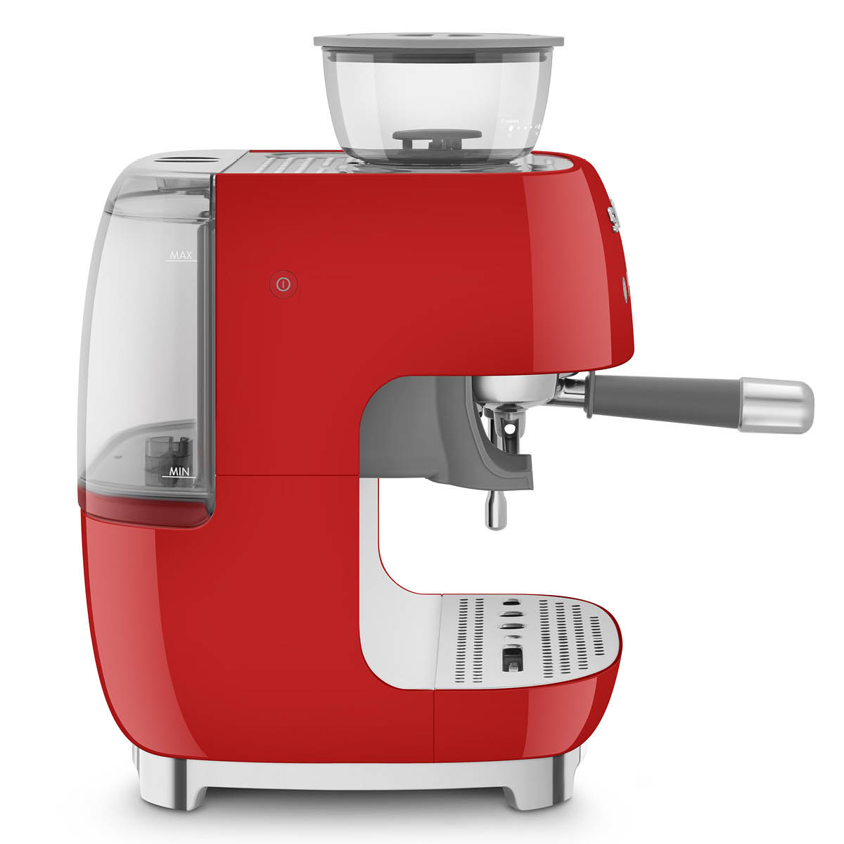 Smeg Manuell Kaffemaskin med Kvarn R&ouml;d