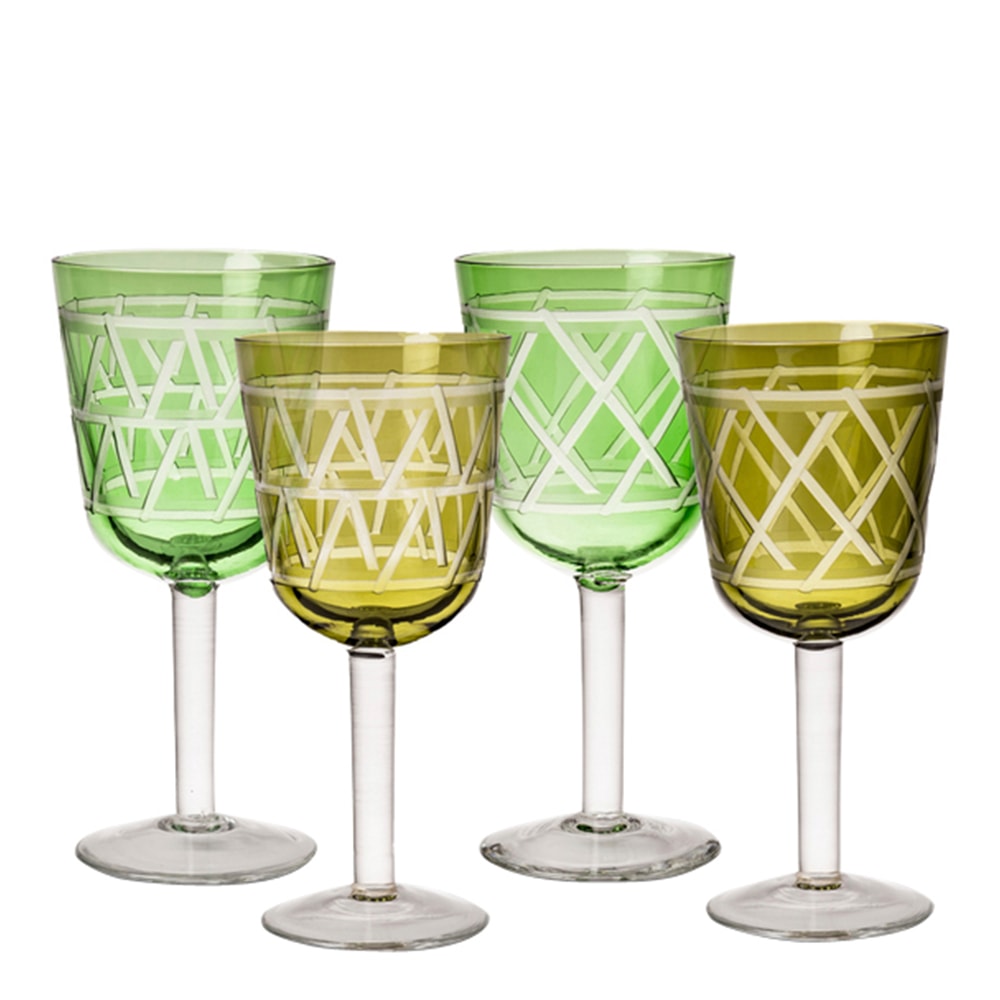 Tie Up Vinglas 16,5 cm 4-pack Olivgrön