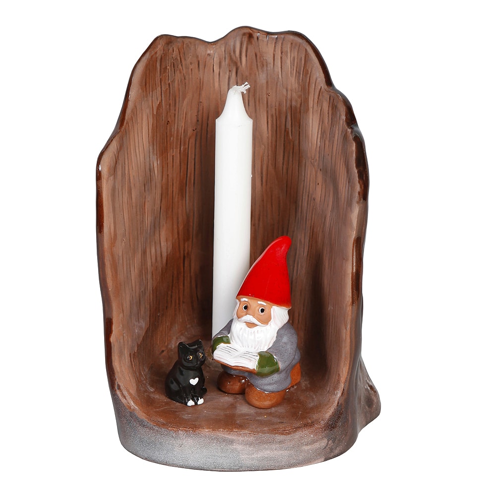 Tomte i stubben Ljus 25 cm