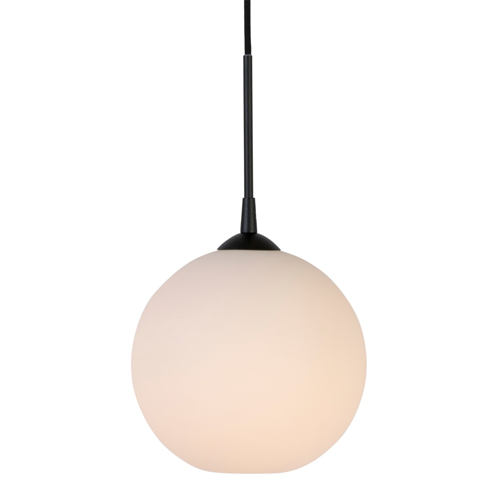 Capo Taklampa Pendel 40 cm Svart Struktur/Opal Glas
