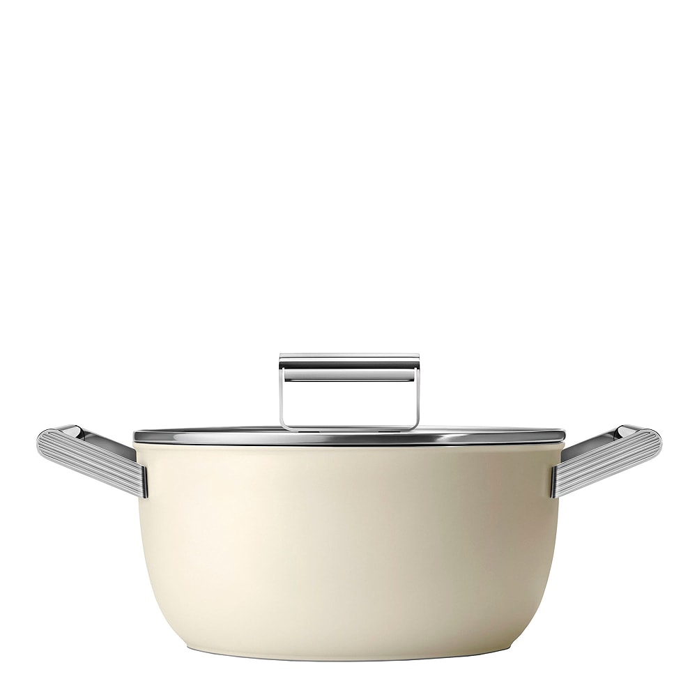 Smeg 50's Style Kastrull Lock 24 cm Creme