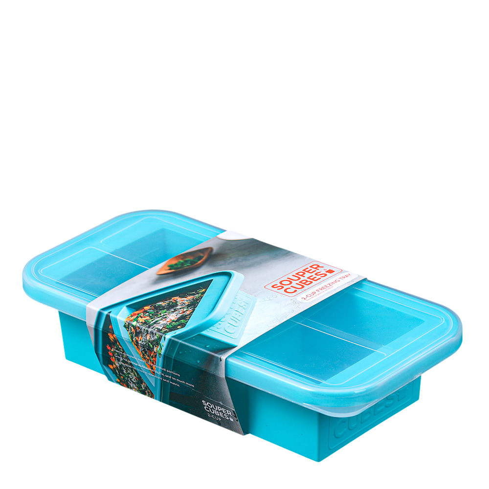 Matf&ouml;rvaring och Lock Silikon 2-cup 2x500 ml Bl&aring;