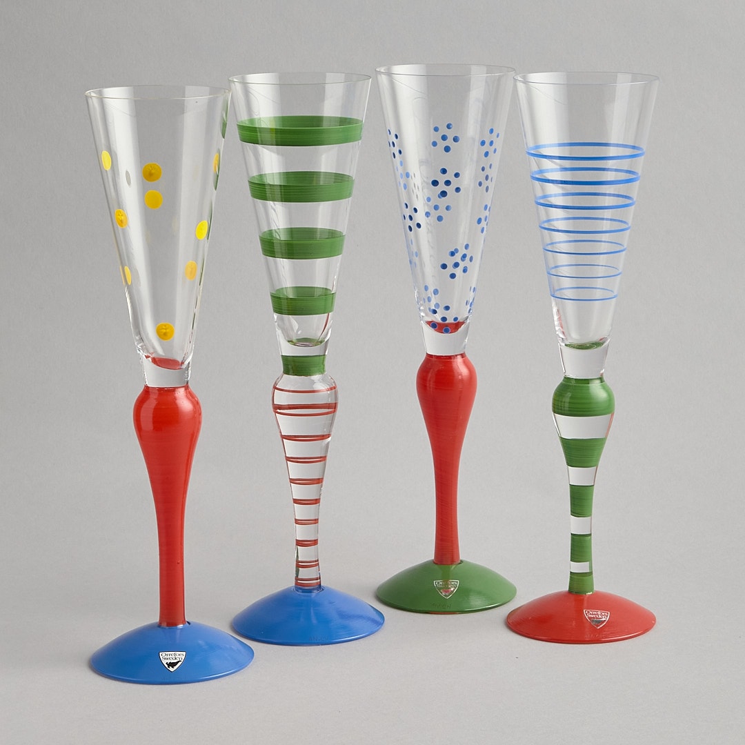 Clown Champagneglas 4 st