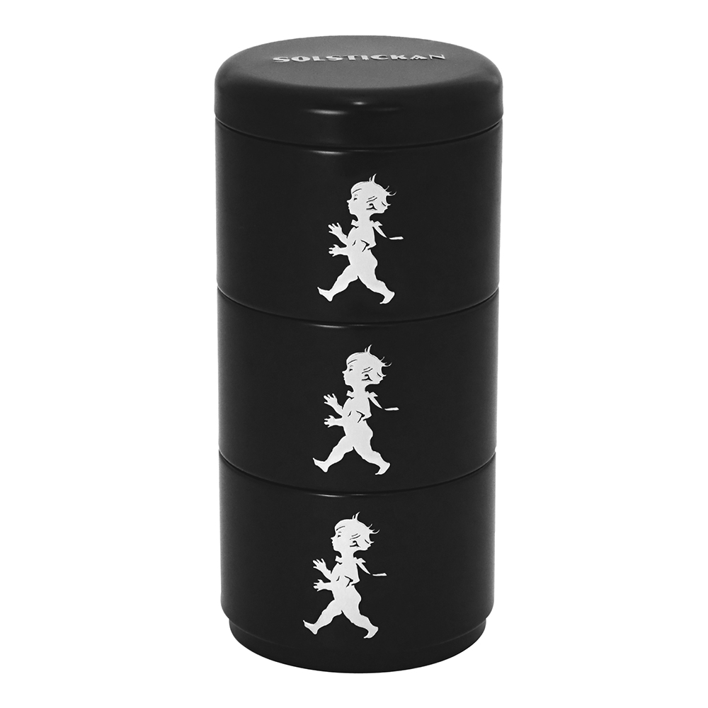 Tredelad Förvaringsburk Svart