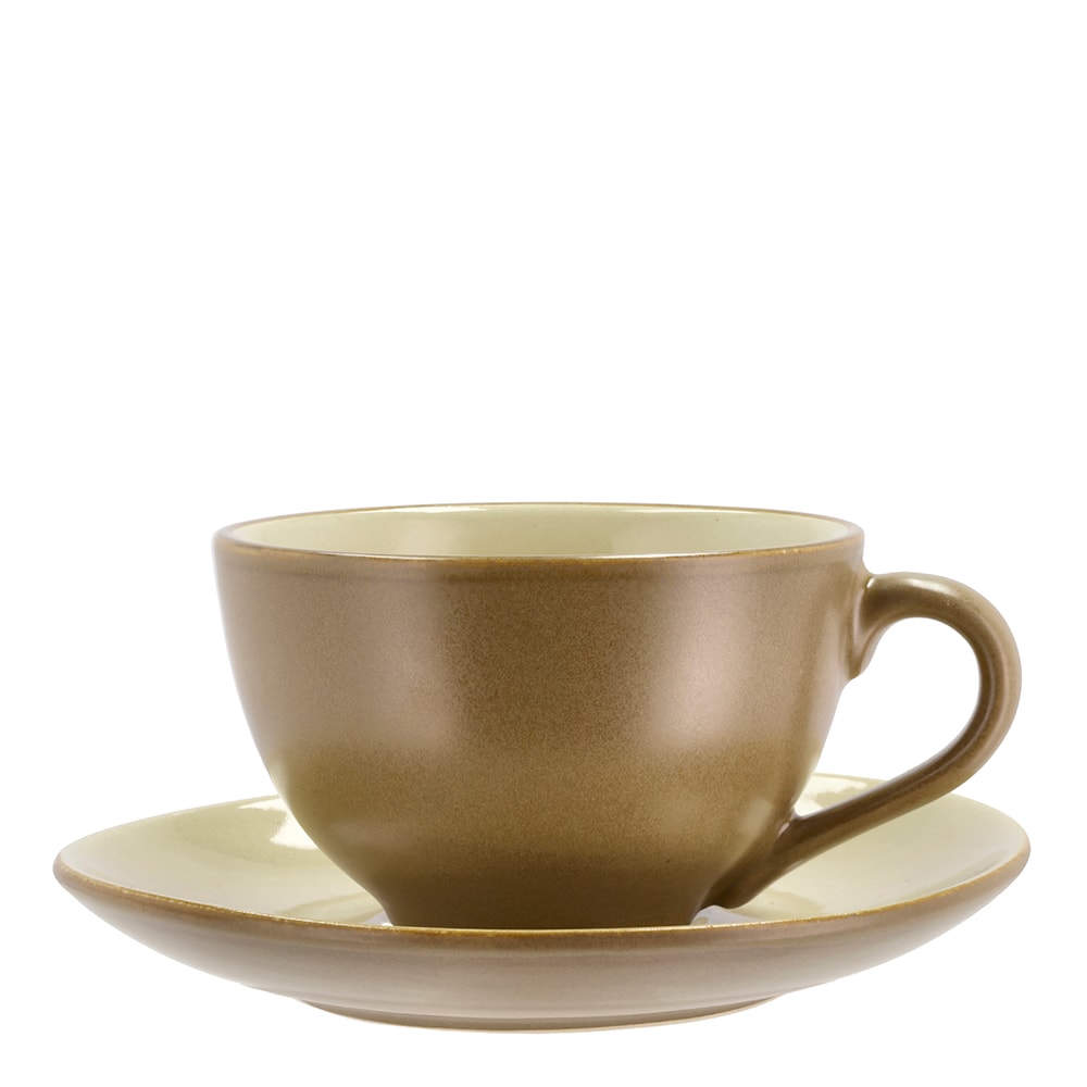 BITZ Kopp med fat 24 cl Wood/Sand